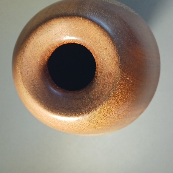 African Mohagany & Red Palm Hollow Vessel Decor Rare One-of-a-kind #eshopchicago - Picture 3 of 8